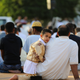FILE - In this Sept. 24, 2015 file photo, worshipers attend a sermon during Eid al-Adha at the Martyrs Square in central Tripoli, Libya. The work of photographer and video journalist Mohamed Ben Khalifa, who was killed in Libya on Saturday, Jan. 19, 2019, reflected Libya's post-2011 chaos of rival militias fighting for control as well as the humanitarian tragedy of waves of people fleeing North Africa, the Middle East and sub-Saharan Africa.